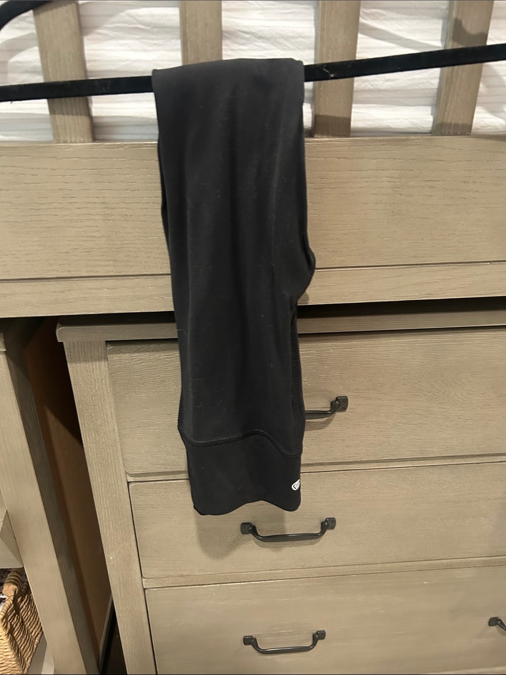 Black Athletic Leggings with Small Logo